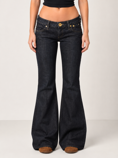 Vintage Low-Rise Flare Jeans